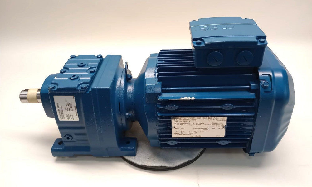 SEW Eurodrive R37DRE90L4 Gearmotor 2 HP 3 Phase 1740 RPM 1" Shaft OD