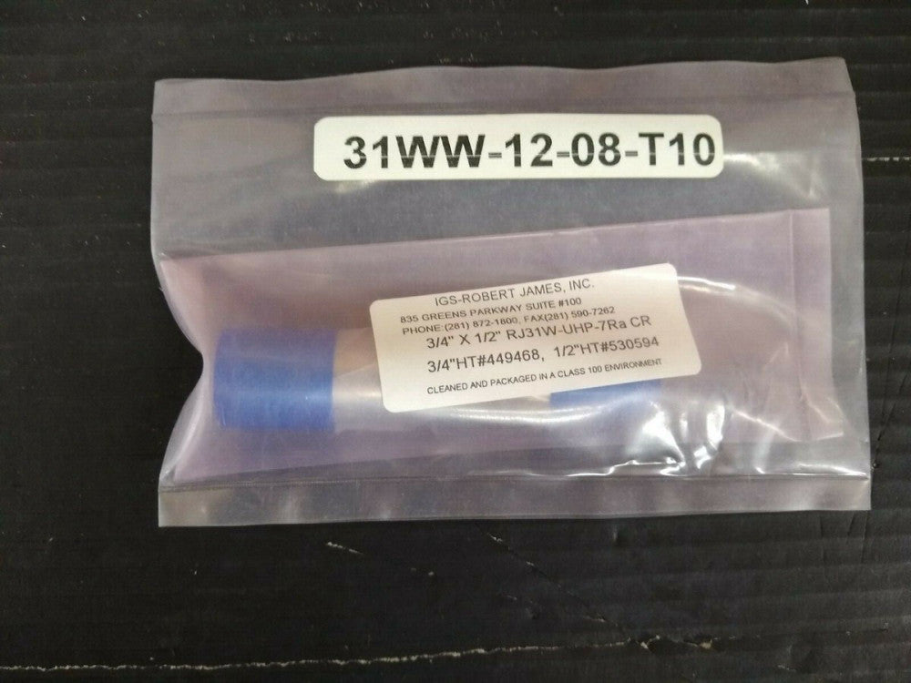 New, Cardinal UHP, 31WW-12-08-T10, Tubular Fitting, Reducer, Concentric, .75"(.0