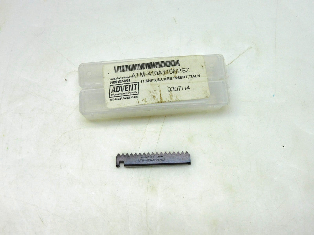 ADVENT TOOL ATM-410A115NPSZ 11.5NPS SOLID CARBIDE INSERT TIALN