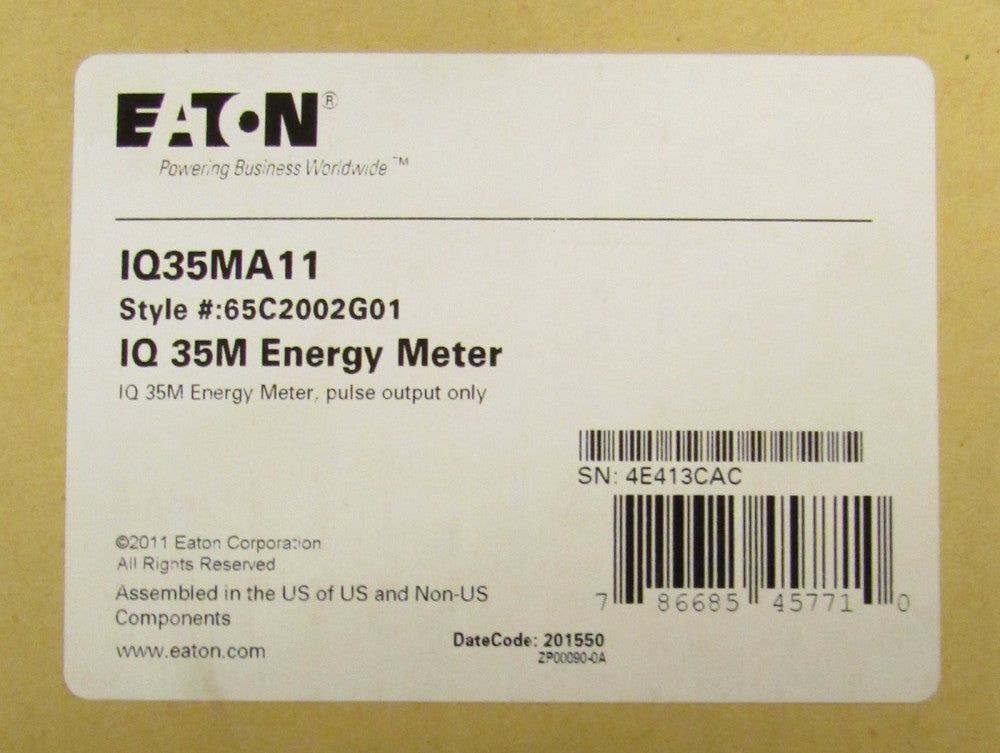 EATON CUTLER HAMMER IQ35MA11 IQ 35M Energy Meter Pulse Output Only