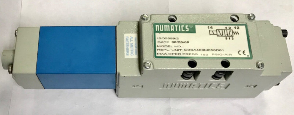 NUMATICS ISO5599/2 Model 123SA400M058D61 Pneumatic Valve 150 PSIG AIR 24 VDC