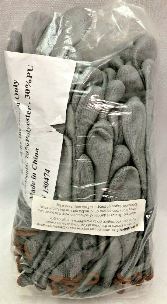 PACK OF 12 NUGEAR PUG4400L12 Gray, Polyurethane Coated Glove Size: L