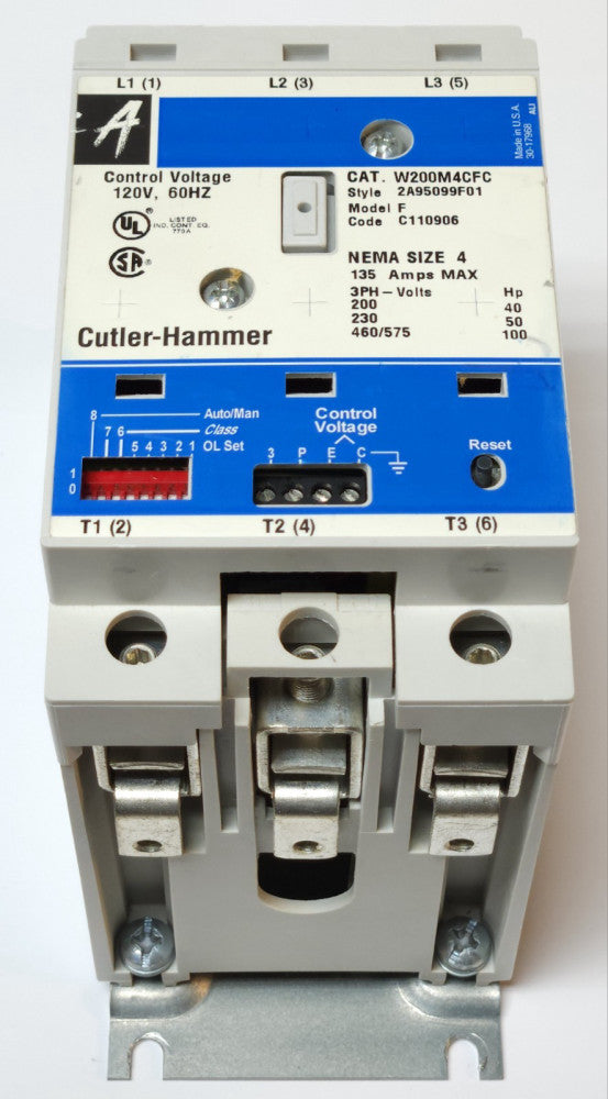 CUTLER HAMMER EATON W200M4CFC Size 4 Advantage W200 Starter Very Nice Contacts