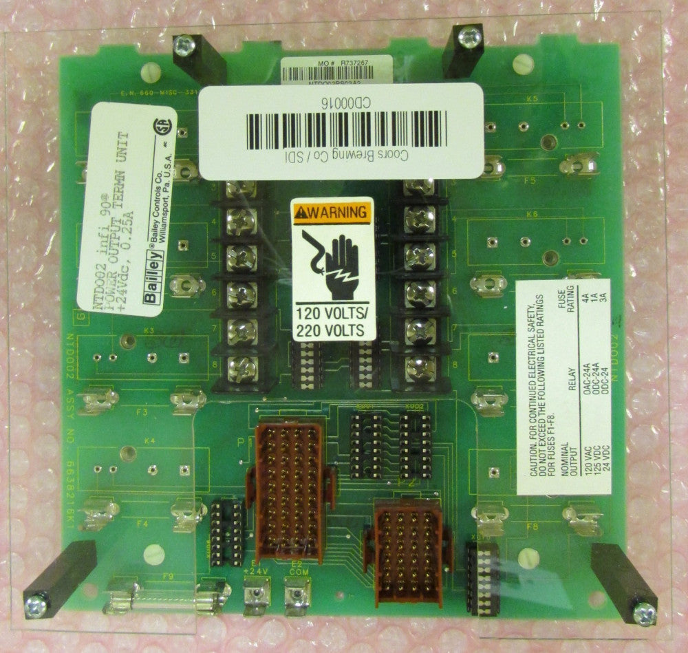 ABB BAILEY NTD002 Infi 90 Power Output Module NTD002 PS03A2 R737267