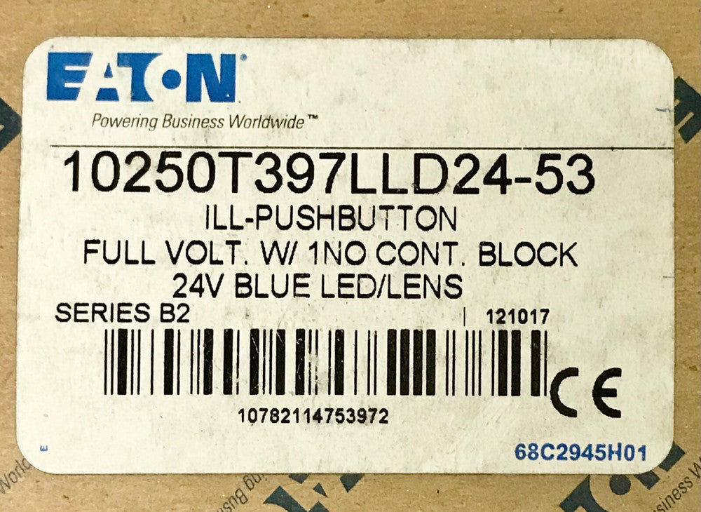 EATON 10250T397LLD24 53 BLUE 24V LED Illuminated Pushbutton