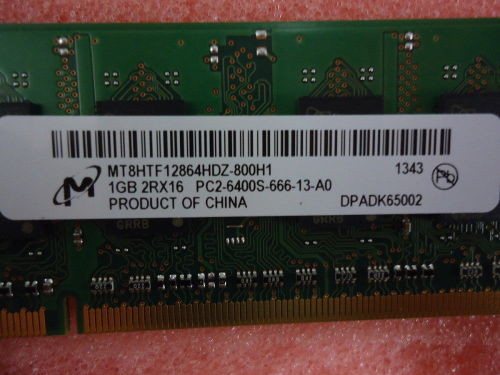 MT8HTF12864HDZ-800H1 Micron Tech MODULE DDR2 SDRAM 1GB 200SODIMM Lot of 20pcs