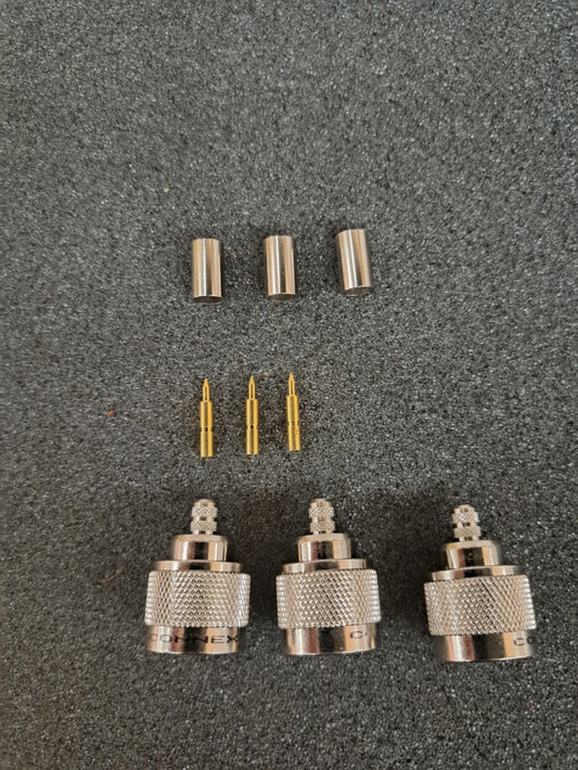 New, Amphenol, 172101, CONN N PLUG STR 50 OHM CRIMP, Sold as lots of 3pcs!