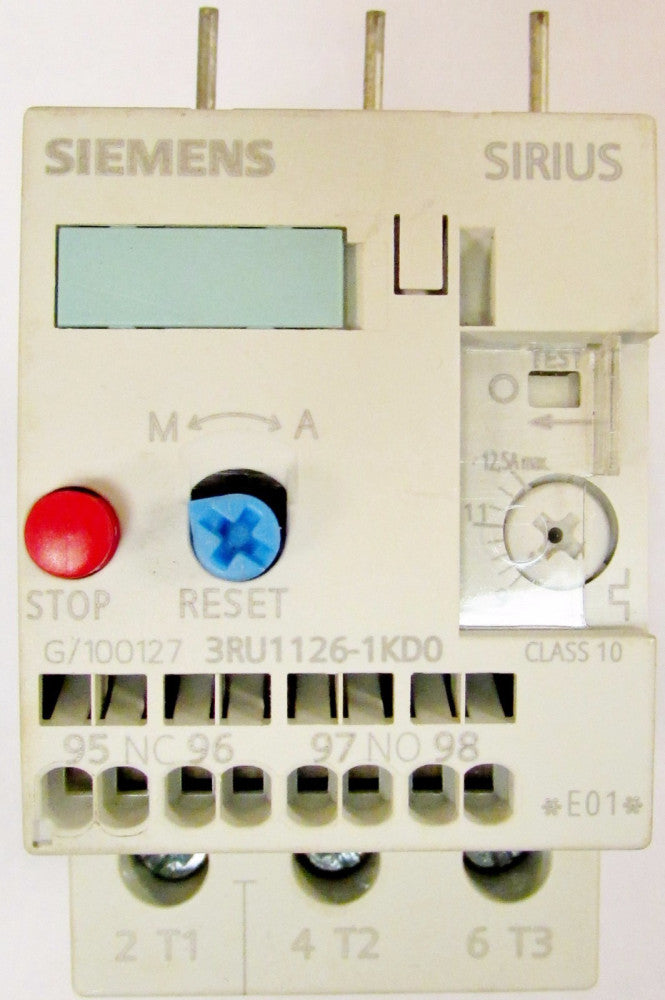 SIEMENS SIRIUS Overload Relay 9-12.5 Amp 3RU1126 1KD0 
