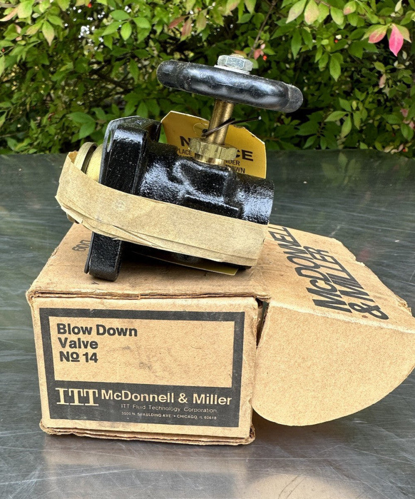 McDonnell & Miller Self Closing Pressure Blow Down Valve No. 14 - New Unused
