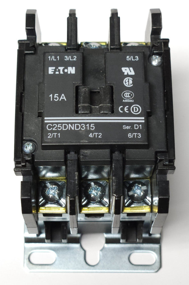 EATON C25DND315A 3 Pole 15 AMP 120 VAC C25DND315 Definite Purpose Contactor