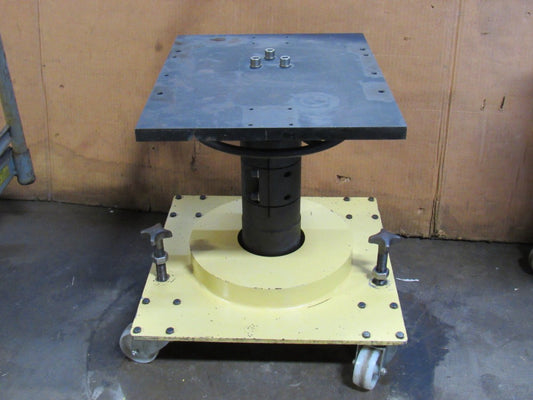 NO NAME MOBILE EQUIPMENT MACHINE MANUAL ADJUSTABLE HEIGHT STAND CART 21"MI 29"MA
