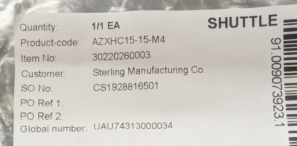 New, Misumi, AZXHC15-15-M4, BUMPERS - URETHANE, COUNTERBORED 
