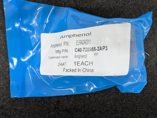New, Amphenol, ELRA2A0311, 5.7MM EPOWER-LITE 2WAY RECEPTACLE