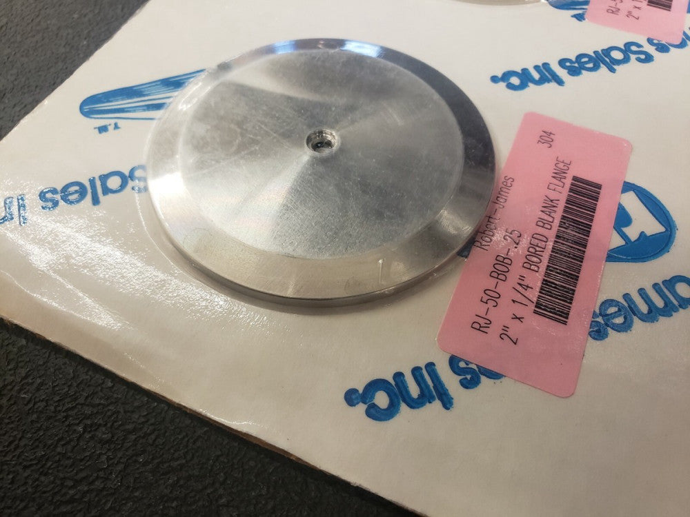 NEW, ROBERT-JAMES, VV-50-BOB-.25, 1/4" Bored Blank Flange