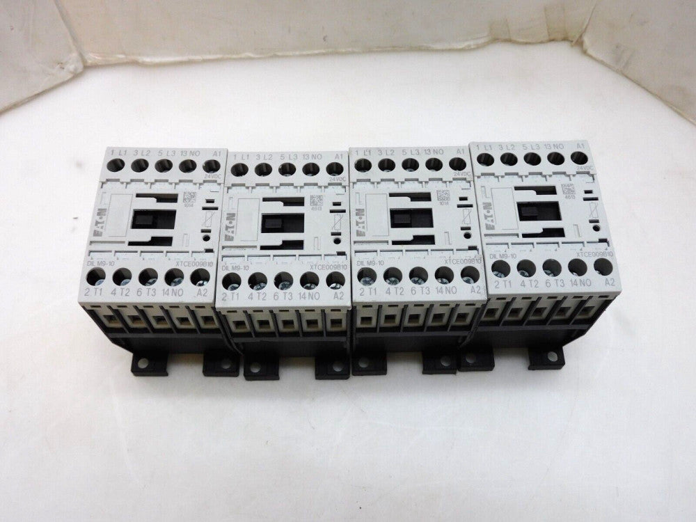 LOT OF 4 EATON DILM9-10 CONTACTOR XTCE009B10 24VDC