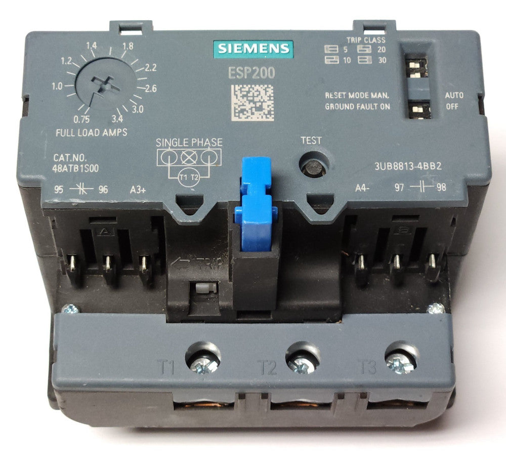 SIEMENS 3UB8813 4BB2 ESP200 Electronic Overload Relay 0.75-3.4 AMP 48ATB1S00