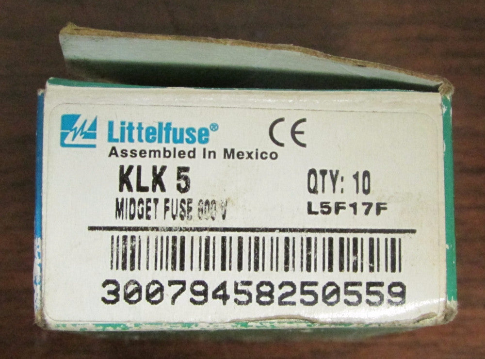 LITTELFUSE KLK 5 600 V 5 Amp L5F17F Midget Fuse *PRICE PER EACH*