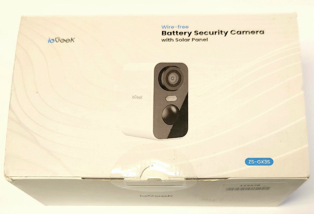 SEALED IE GEEK ZS GX3S Wire Free Solar and Battery Security CAMERA WHITE