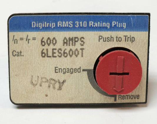 EATON CUTLER HAMMER 6LES600T L Frame Type LD HLD 600 AMP Rating Plug RMS 310