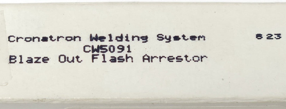 CRONATRON WELDING SYSTEM CW5091 Blaze Out Flash Arrestor CW 5091 OXYGEN