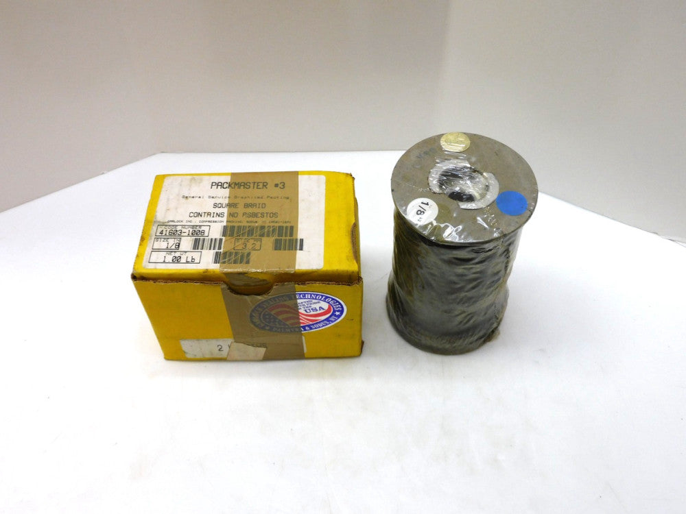 GARLOCK #3 PACKMASTER GENERAL PURPOSE GRAPHITE PACKING 1/8" 3.2MM 1LB 41603-1008