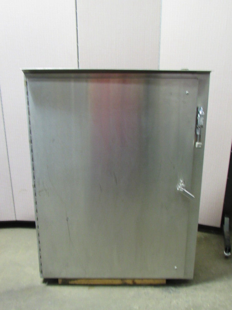 SQUARE D SS STAINLESS WALL PEDESTAL MOUNT 3R ELECTRICAL ENCLOSURE 48X37-1/2X10