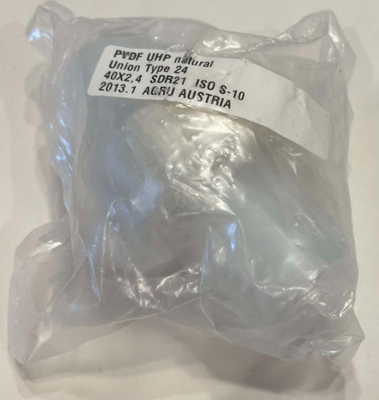 AGRU PVDF UHP Natural Union Type 24 40 X 2.4 SDR21 ISO S10 2013.1