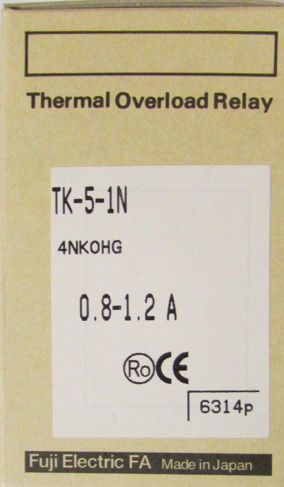 FUJI ELECTRIC TK 5 IN .8-1.2 Amp Thermal Overload Relay 4NK0HG