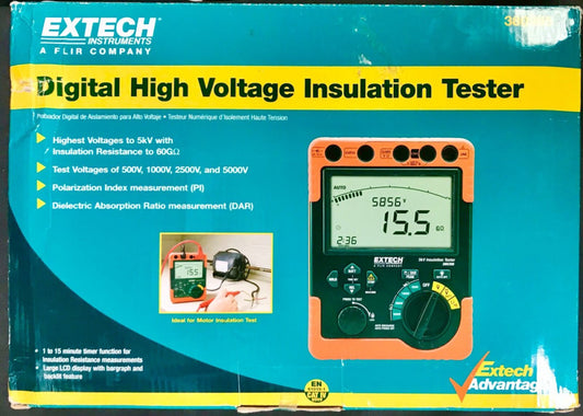 ECTECH FLIR 9XVE0 Digital High Voltage Insulation Tester Meter 80156672 