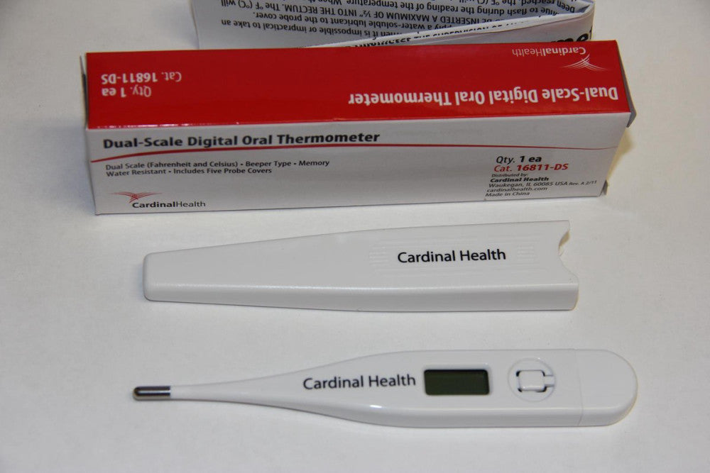 Box of 12 CARDINALHEALTH 16811-DS Dual Scale Digital Oral Thermometers