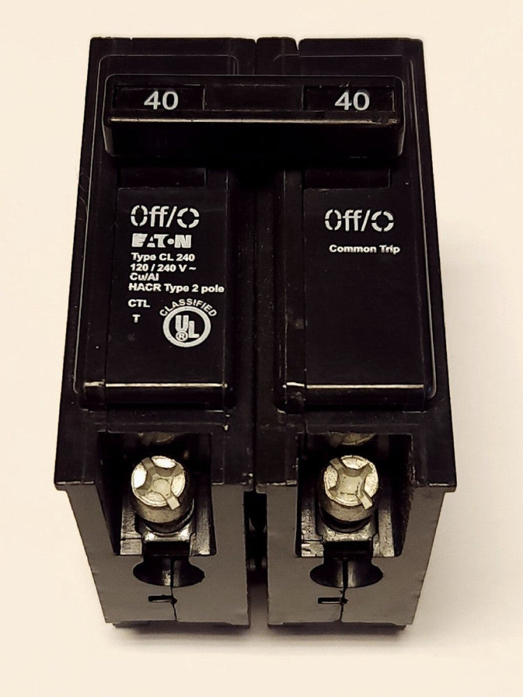 EATON CUTLER HAMMER CL240 2 Pole 40 AMP Type CL Circuit Breaker
