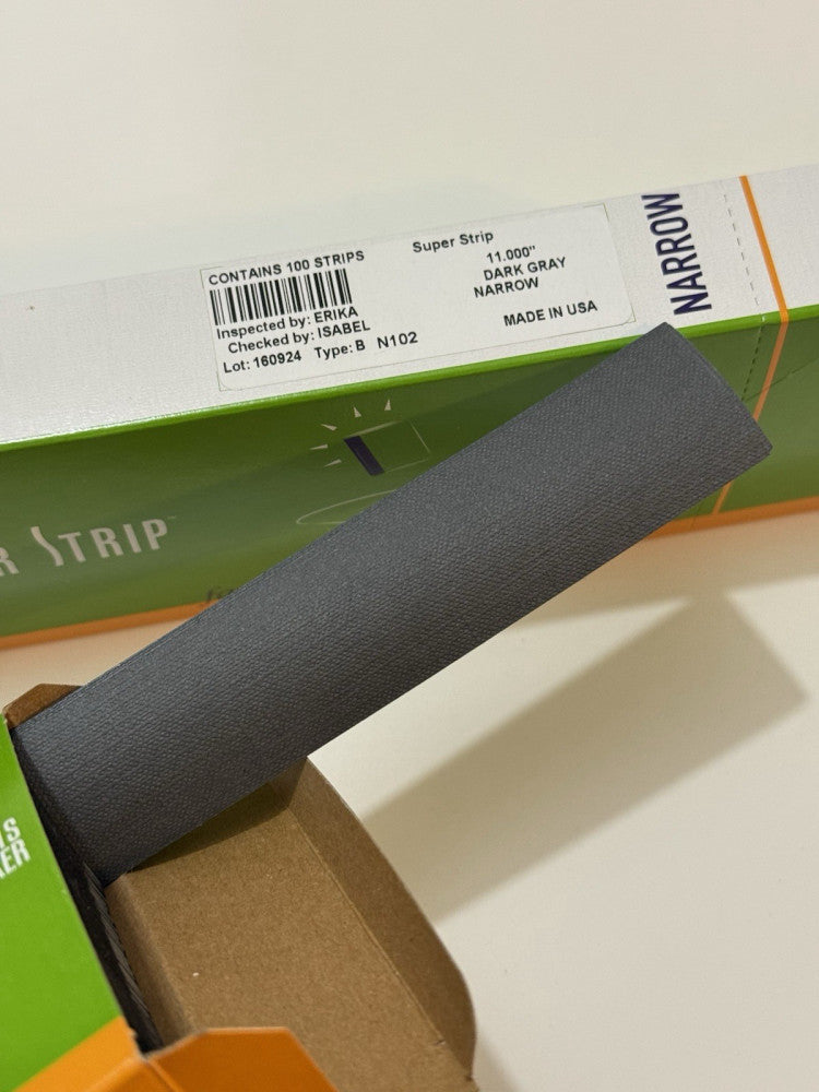 Lot of 2 - Powis 11" Dark Gray Narrow Super Strip N102 - 100 Per Box