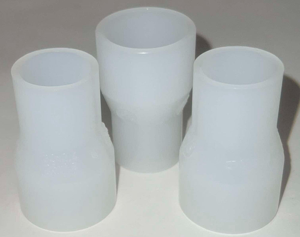 (LOT OF 3) AGRU SDR 21 ISO S10 PVDF/9 13/1 32 X 2.4 / 25 X 1.9 Piping Half Union