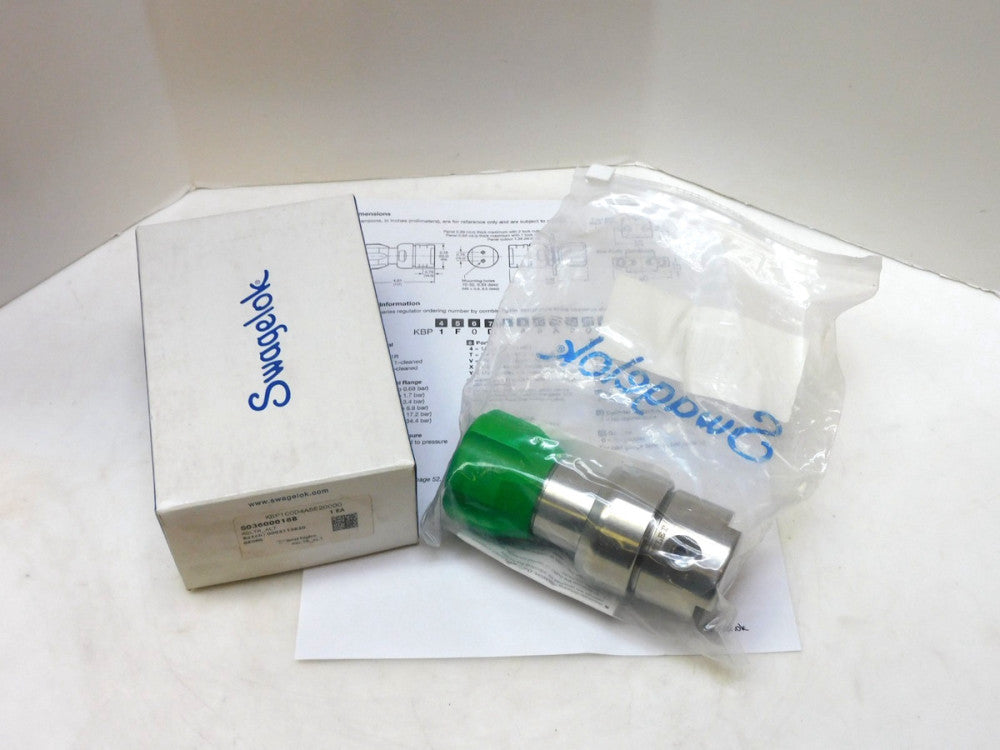Swagelok KBP1C0D4A5E20000 Pressure Relief Valve 1/4" npt port 0-10psi
