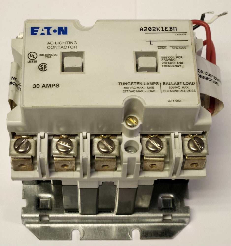EATON CUTLER HAMMER A202K1EBM 4 Pole 5 Pole 208 240 VAC 30 AMP AC Lighting