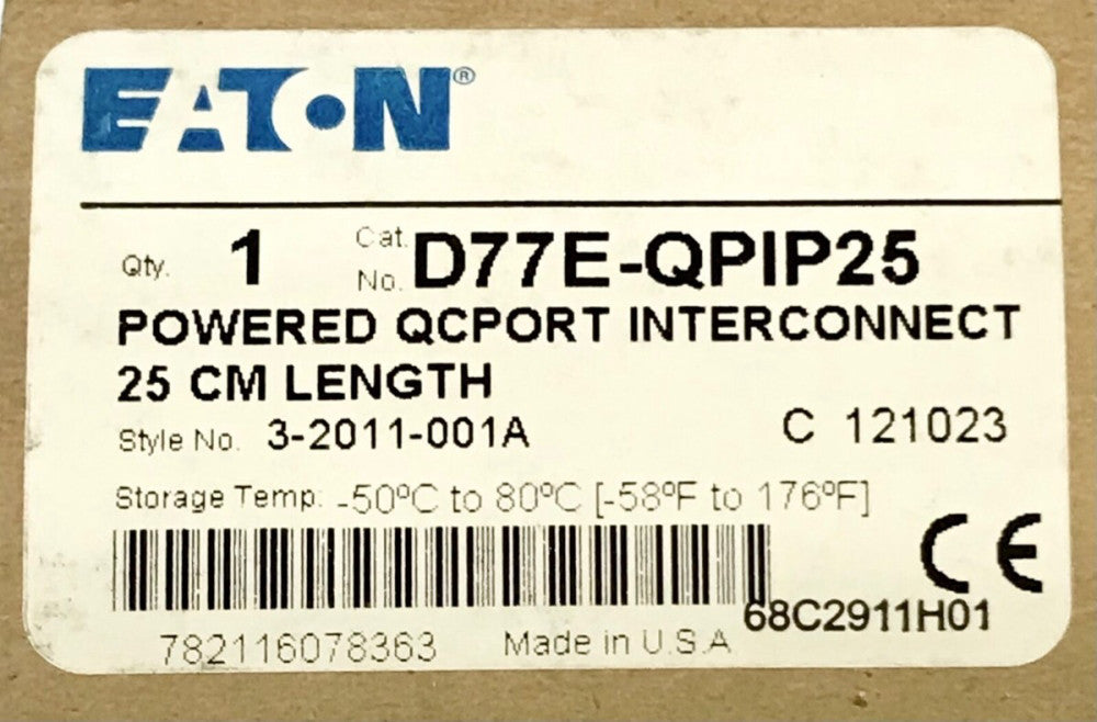 EATON D77E QPIP25 Powered QCPORT Interconnect 25cm Length