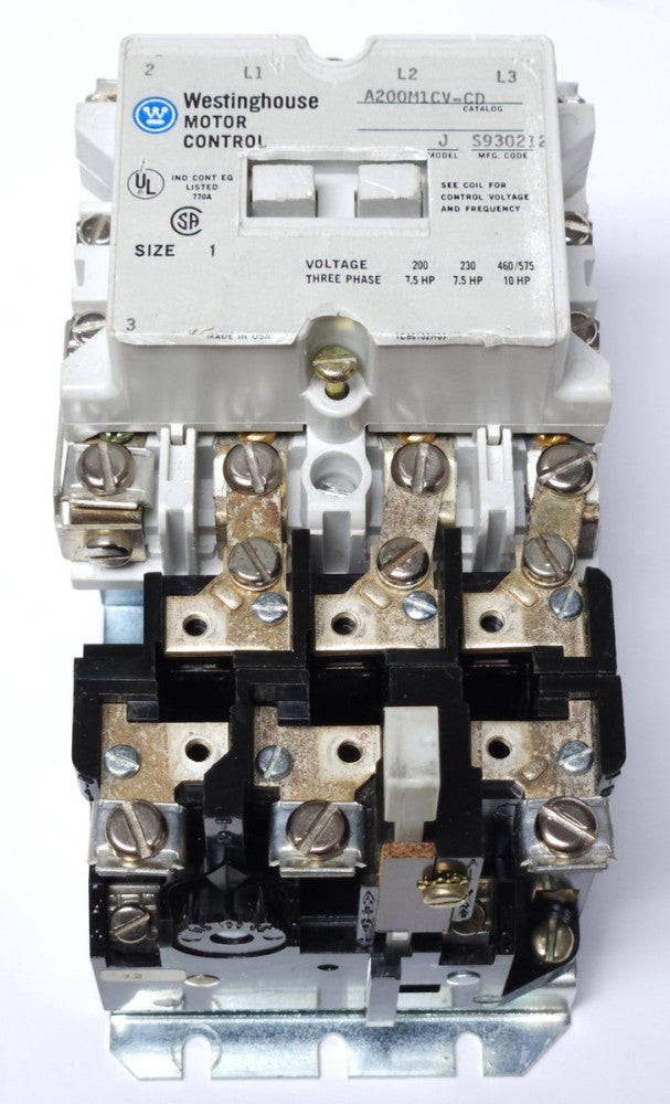 WESTINGHOUSE CUTLER HAMMER A200M1CV-CD Size 1 A200 Starter A200M1CV CD 240 VAC