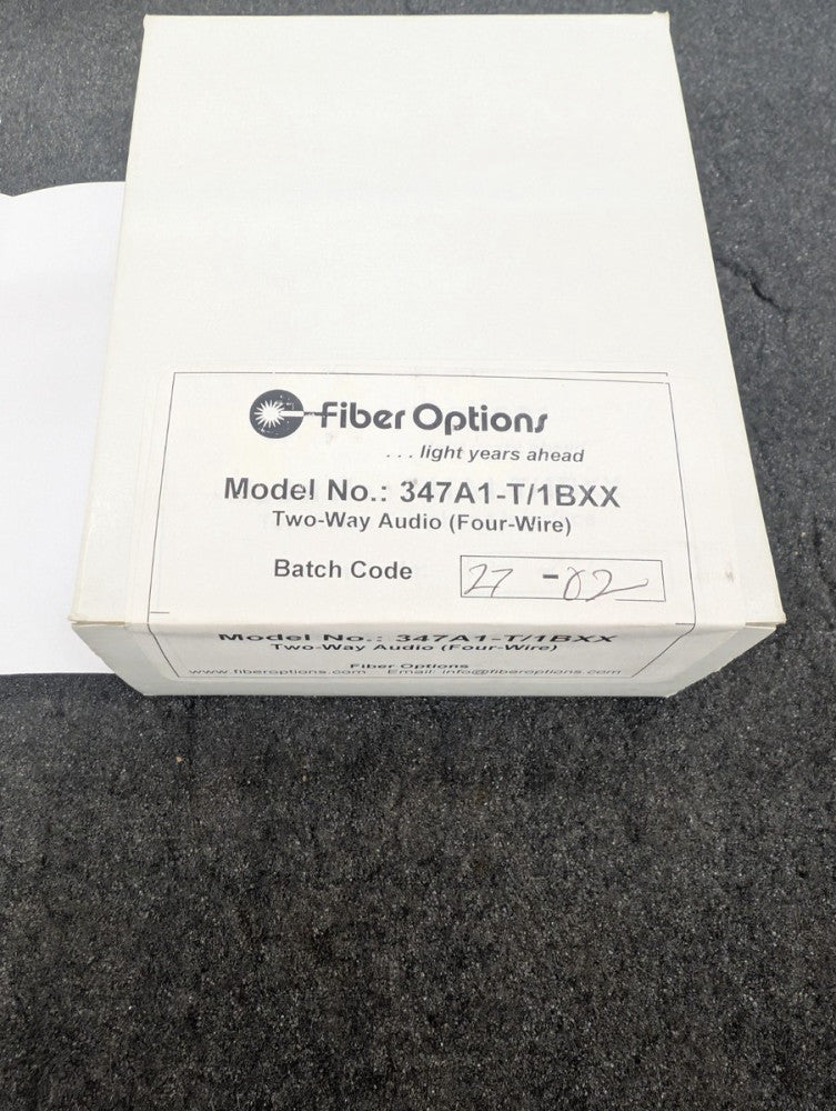New, Fiber Options, 347A1-T/1BXX, TWO-WAY AUDIO (FOUR-WIRE) 