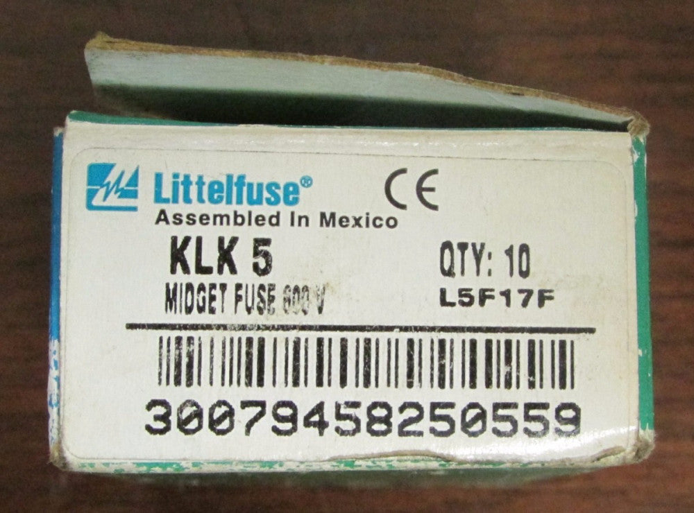 LITTELFUSE KLK 5 600 V 5 Amp L5F17F Midget Fuse *PRICE PER EACH*