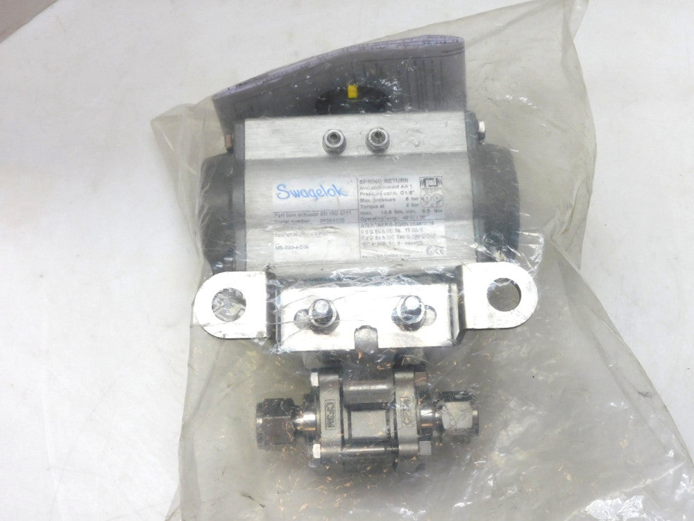 Swagelok SC00030-4U F05F07-N-DS-14 AZNX Actuator W/ Ball Valve 1/2" tube