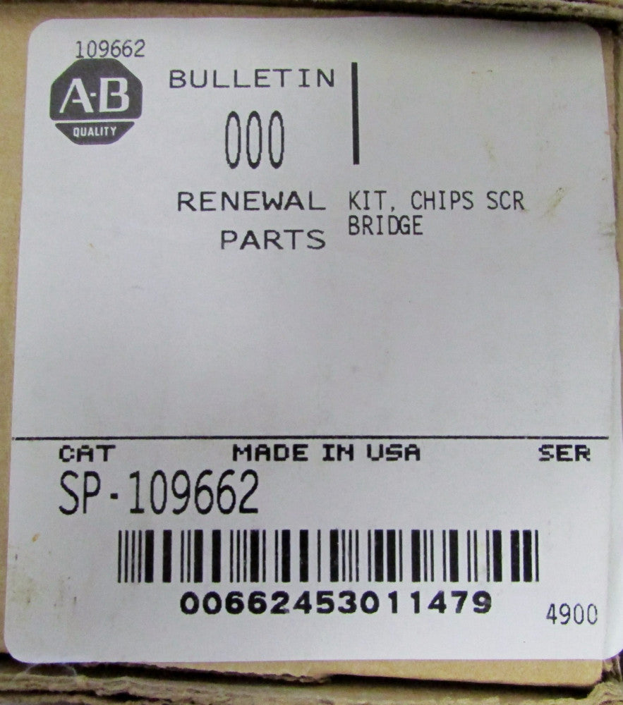 Allen Bradley Sp 109662 Chips Scr Bridge Set Bulletin 000 Drive Renewal Part