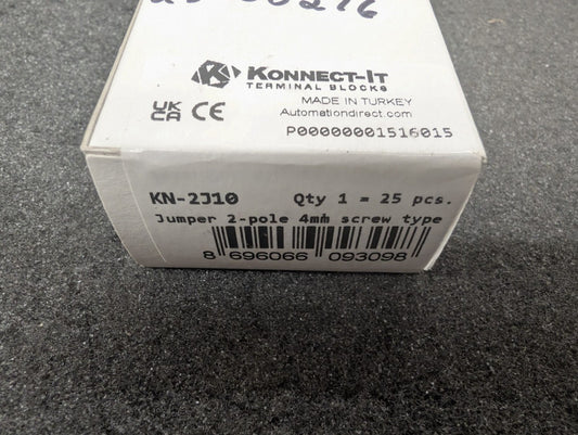 New, Konnect-it, KN-2J10, JUMPER 2-POLE 4MM SCREW TYPE - Lot of 25pcs