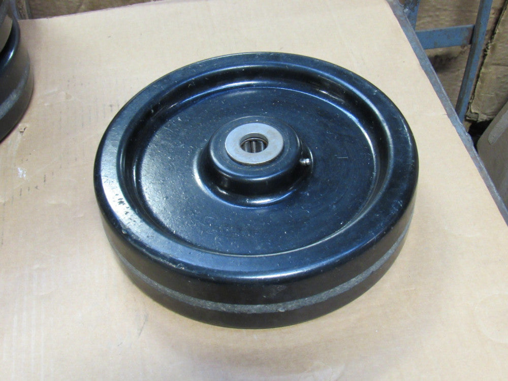 NEW NO NAME PHENOLIC CART RACK WHEEL W/ GREASED BEARING 11-3/4" DIA 3" W 1"ID
