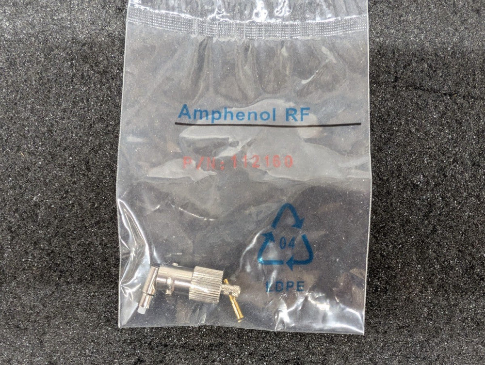 New, Amphenol, 112160, CONN BNC JACK STR 50 OHM CRIMP - Lot of 12pcs