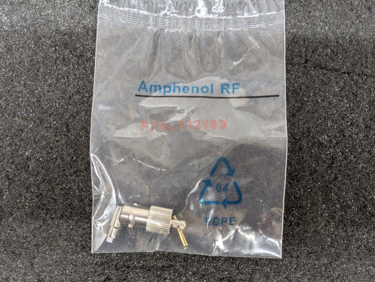 New, Amphenol, 112160, CONN BNC JACK STR 50 OHM CRIMP - Lot of 12pcs