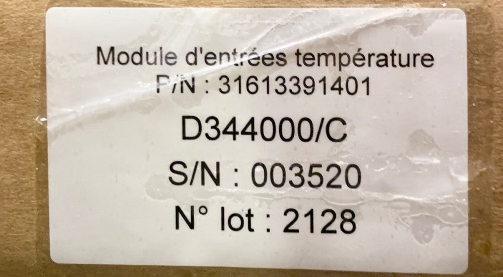 KOHLER 31613391401 D3440001C Temperature Input Module 15-36 V  