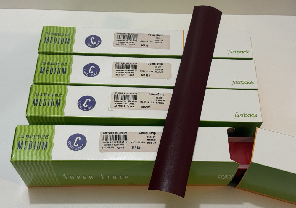 Lot of 4 - Powis Fastback 11" Medium Maroon Comp Strip MA131 - 100 Per Box