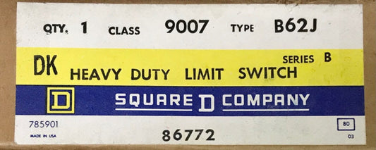 SQUARE D 9007 B62J Extended Wobble Stick Limit Switch 9007B62J