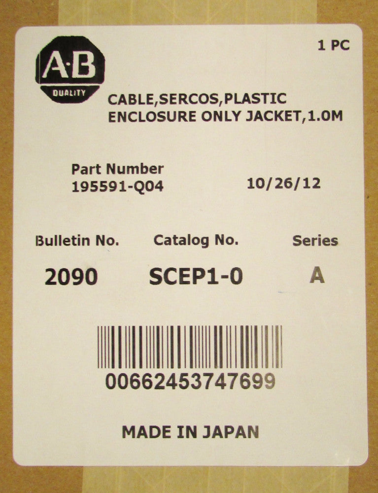 ALLEN BRADLEY 2090 SCEP1 0 Sercos 1.0M Fiber Optic Cable Jacket 195591 Q04