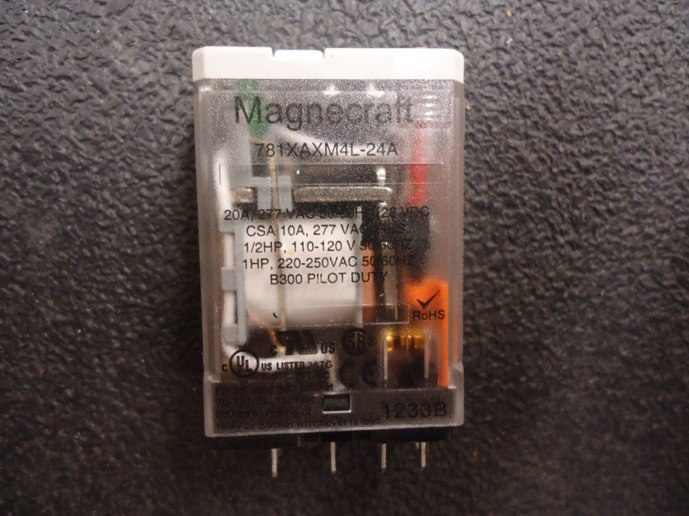 781XAXM4L-24A Magnecraft General Purpose Relay 781 Ice Cube Relay 20A BRAND NEW!